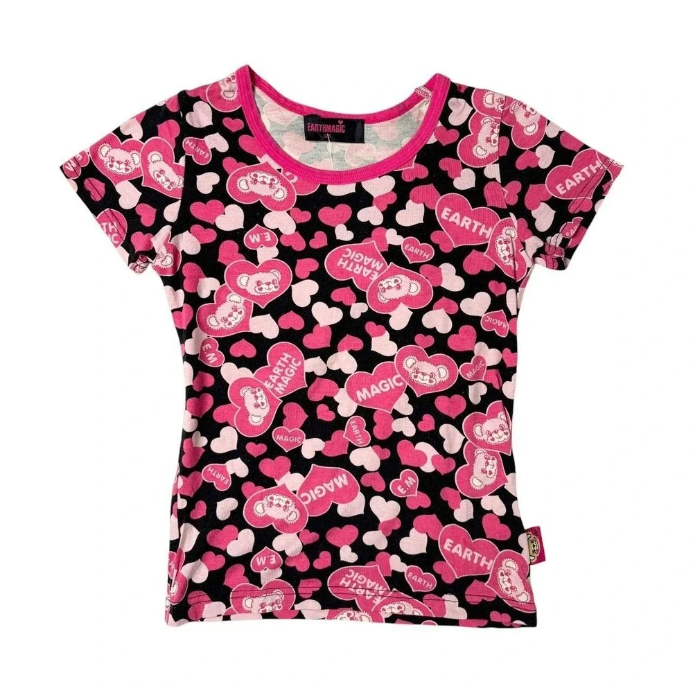 Earth Magic j-fashion heart AOP baby tee
